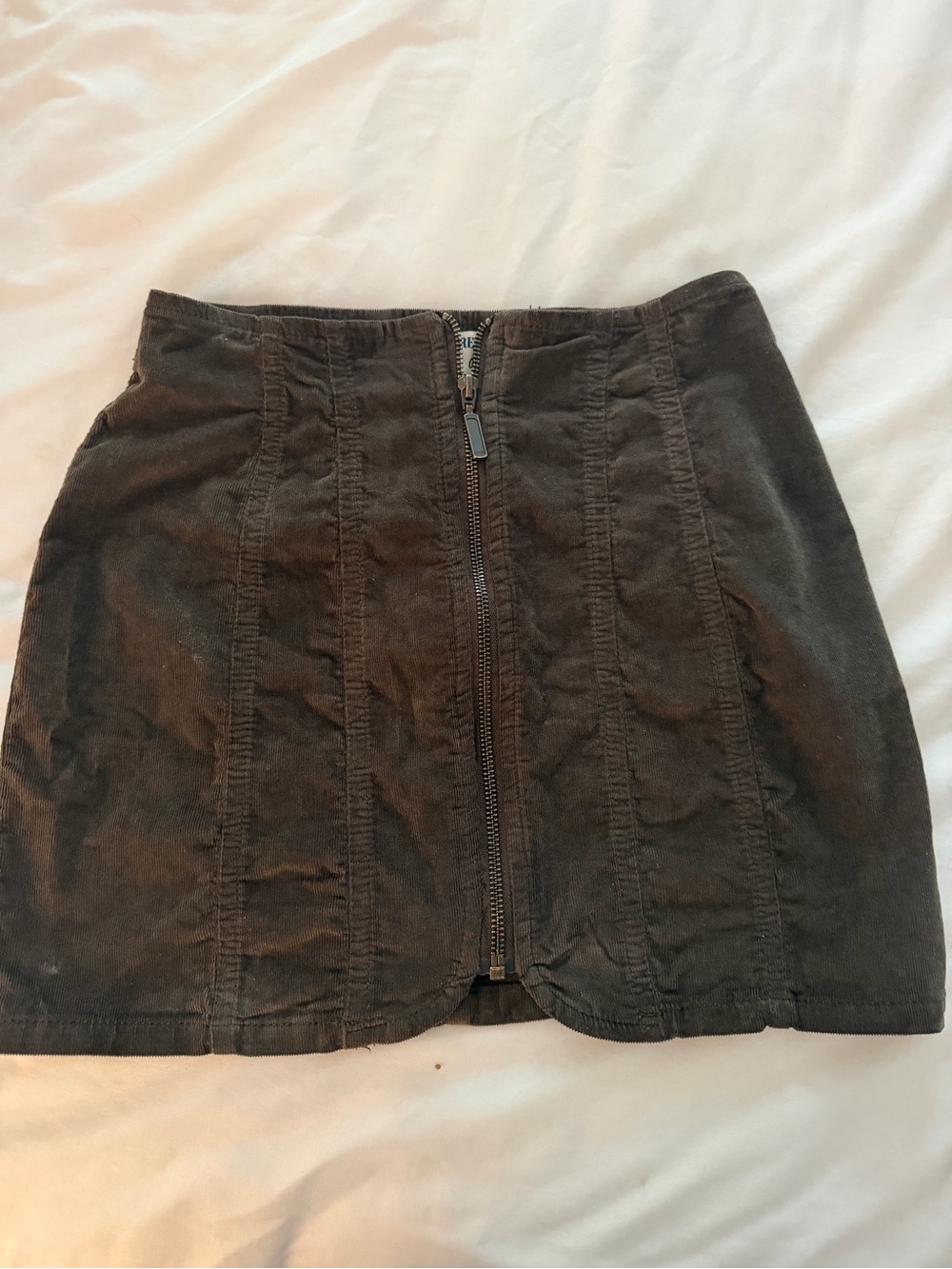 We the Free Women's Front-Zip Corduroy Mini Skirt - Brown